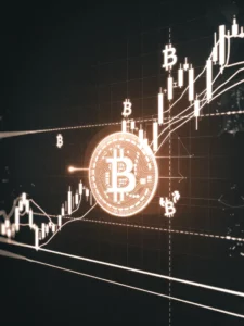 Bitcoin price chart displaying the inverse head and shoulders pattern, indicating a potential bullish trend