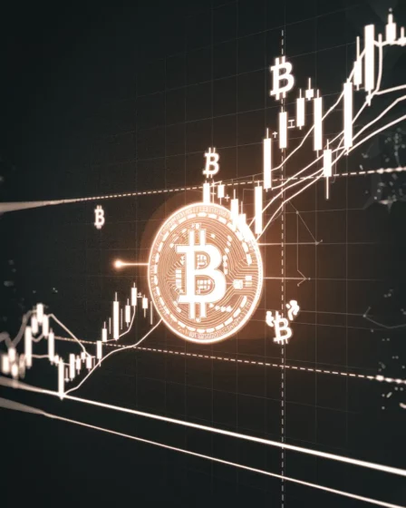 Bitcoin price chart displaying the inverse head and shoulders pattern, indicating a potential bullish trend